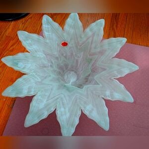 Vintage Murano Italy Art Glass, Handmade, Lavorazione Marked With Label, 15"